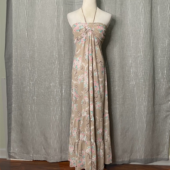 Orsay Victorian floral adjustable halter maxi dress - Picture 1 of 6